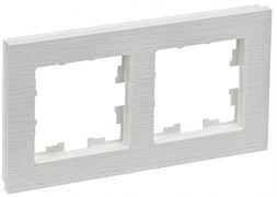 IEK Brite Decor белый рифленый рамка 2 места BR-M22-51-K01 IEK Brite Decor белый рифленый рамка 2 места BR-M22-51-K01