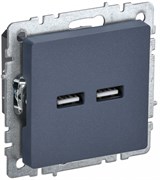 IEK Brite Base маренго розетка USB A+A 3,1А BR-U21-D31-K35 IEK Brite Base маренго розетка USB A+A 3,1А BR-U21-D31-K35