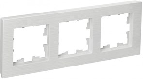 IEK Brite Decor белый рифленый рамка 3 места BR-M32-51-K01 IEK Brite Decor белый рифленый рамка 3 места BR-M32-51-K01