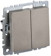 IEK Brite Base шампань выключатель 2-клавишный 10А BR-V20-0-10-K37 IEK Brite Base шампань выключатель 2-клавишный 10А BR-V20-0-10-K37