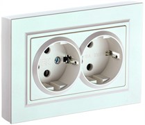 IEK Brite жемчуг розетка 2 - места, с заземлением и шторками, 16А в сборе BR-R24-16-K36-F IEK Brite жемчуг розетка 2 - места, с заземлением и шторками, 16А в сборе BR-R24-16-K36-F