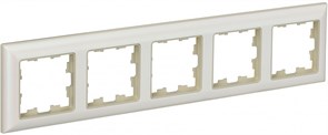 IEK Brite Decor жемчуг 3D-форма рамка 5-местная BR-M52-12-1-K10 IEK Brite Decor жемчуг 3D-форма рамка 5-местная BR-M52-12-1-K10