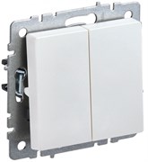 IEK Brite Base жемчуг выключатель 2- клавишный проходной 10А BR-V22-0-10-K36 IEK Brite Base жемчуг выключатель 2- клавишный проходной 10А BR-V22-0-10-K36