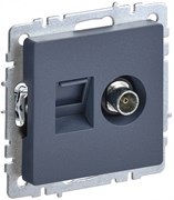 IEK Brite Base маренго розетка двойная TV+RJ45 кат.5E BR-AK20-1-K35 IEK Brite Base маренго розетка двойная TV+RJ45 кат.5E BR-AK20-1-K35