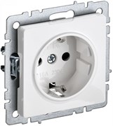IEK Brite Base белый розетка 1-м с заземлением, с защитными шторками 16А BR-R14-16-K01 IEK Brite Base белый розетка 1-м с заземлением, с защитными шторками 16А BR-R14-16-K01