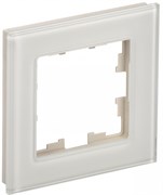 IEK Brite Decor ванильный глянец стекло рамка 1 место BR-M12-G-K10 IEK Brite Decor ванильный глянец стекло рамка 1 место BR-M12-G-K10