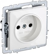 IEK Brite Base белый розетка 1-м без заземления, без защитных шторок BR-R10-10-K01 IEK Brite Base белый розетка 1-м без заземления, без защитных шторок BR-R10-10-K01