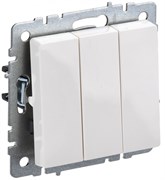 IEK Brite Base белый выключатель 3 клавишный 10А BR-V30-0-10-K01 IEK Brite Base белый выключатель 3 клавишный 10А BR-V30-0-10-K01