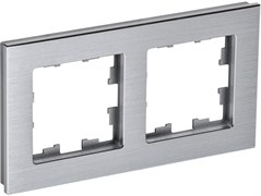 IEK Brite Decor алюминий металл рамка 2 места BR-M22-M-K47 IEK Brite Decor алюминий металл рамка 2 места BR-M22-M-K47