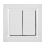 IEK Brite белый выключатель 2- клавишный 10А в сборе BR-V20-0-10-K01-F IEK Brite белый выключатель 2- клавишный 10А в сборе BR-V20-0-10-K01-F