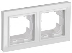 IEK Brite Base белый рамка 2 места IP44 BR-M22-44-K01 IEK Brite Base белый рамка 2 места IP44 BR-M22-44-K01