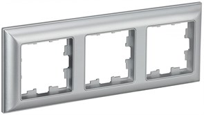IEK Brite Decor алюминий 3D-форма рамка 3 места BR-M32-12-K47 IEK Brite Decor алюминий 3D-форма рамка 3 места BR-M32-12-K47