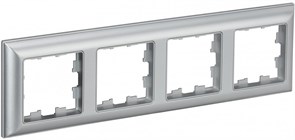 IEK Brite Decor алюминий 3D-форма рамка 4 места BR-M42-12-K47 IEK Brite Decor алюминий 3D-форма рамка 4 места BR-M42-12-K47