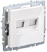 IEK Brite Base белый розетка двойная RJ11+RJ45 кат.5E BR-KT20-O-1-K01 IEK Brite Base белый розетка двойная RJ11+RJ45 кат.5E BR-KT20-O-1-K01