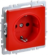 IEK Brite Красная розетка 1-местная с заземлением с защитными шторками 16А BR-R14-16-K04 IEK Brite Красная розетка 1-местная с заземлением с защитными шторками 16А BR-R14-16-K04