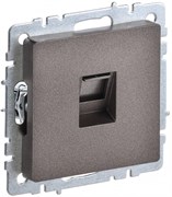 IEK Brite Base тёмная бронза розетка компьютерная RJ45 кат.5E BR-K10-1-K45 IEK Brite Base тёмная бронза розетка компьютерная RJ45 кат.5E BR-K10-1-K45