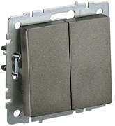 IEK Brite Base тёмная бронза выключатель 2- клавишный 10А BR-V20-0-10-K45 IEK Brite Base тёмная бронза выключатель 2- клавишный 10А BR-V20-0-10-K45