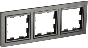 IEK Brite Base тёмная бронза рамка 3 места BR-M32-K45 IEK Brite Base тёмная бронза рамка 3 места BR-M32-K45