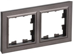 IEK Brite Base тёмная бронза рамка 2 места BR-M22-K45 IEK Brite Base тёмная бронза рамка 2 места BR-M22-K45