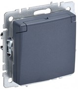 IEK Brite Base маренго розетка 1-м с заземлением, с защитными шторками и крышк 16А IP20 BR-R16-16-K35 IEK Brite Base маренго розетка 1-м с заземлением, с защитными шторками и крышк 16А IP20 BR-R16-16-K35