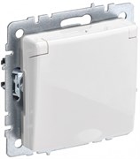 IEK Brite Base белый розетка 1-м с заземлением, с защитными шторками и крышкой 16А IP44 BR-R16-16-44-K01 IEK Brite Base белый розетка 1-м с заземлением, с защитными шторками и крышкой 16А IP44 BR-R16-16-44-K01