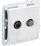 IEK Brite Base белый розетка двойная TV+SAT BR-AF20-O-K01 IEK Brite Base белый розетка двойная TV+SAT BR-AF20-O-K01