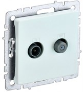 IEK Brite Base жемчуг розетка двойная TV+SAT BR-AF20-O-K36 IEK Brite Base жемчуг розетка двойная TV+SAT BR-AF20-O-K36