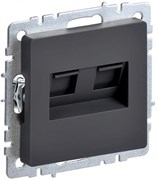 IEK Brite Base графит розетка компьютерная 2-ая RJ45 кат.6 BR-K20-2-K53 IEK Brite Base графит розетка компьютерная 2-ая RJ45 кат.6 BR-K20-2-K53