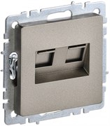 IEK Brite Base шампань розетка компьютерная 2-ая RJ45 кат.6 BR-K20-2-K37 IEK Brite Base шампань розетка компьютерная 2-ая RJ45 кат.6 BR-K20-2-K37