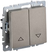 IEK Brite Base шампань Выключатель жалюзи 10А BR-V15-0-10-K37 IEK Brite Base шампань Выключатель жалюзи 10А BR-V15-0-10-K37