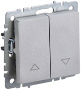 IEK Brite Base алюминий выключатель жалюзи 10А BR-V15-0-10-K47 IEK Brite Base алюминий выключатель жалюзи 10А BR-V15-0-10-K47