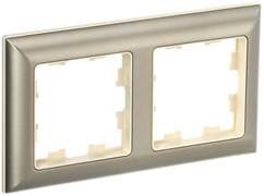 IEK Brite Decor шампань 3D-форма рамка 2 места BR-M22-12-3-K10 IEK Brite Decor шампань 3D-форма рамка 2 места BR-M22-12-3-K10