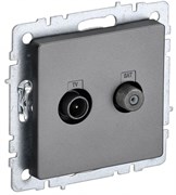 IEK Brite Base сталь розетка двойная TV+SAT BR-AF20-O-K46 IEK Brite Base сталь розетка двойная TV+SAT BR-AF20-O-K46