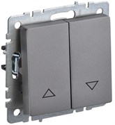IEK Brite Base сталь выключатель жалюзи 10А BR-V15-0-10-K46 IEK Brite Base сталь выключатель жалюзи 10А BR-V15-0-10-K46