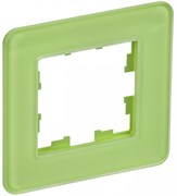 IEK Brite Decor эко грин матовый стекло скруглённые углы рамка 1-местная BR-M12-G-41-K06 IEK Brite Decor эко грин матовый стекло скруглённые углы рамка 1-местная BR-M12-G-41-K06