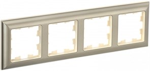 IEK Brite Decor шампань 3D-форма рамка 4 места BR-M42-12-3-K10 IEK Brite Decor шампань 3D-форма рамка 4 места BR-M42-12-3-K10