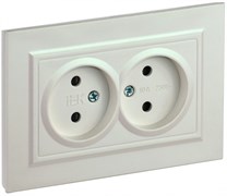 IEK Brite жемчуг розетка 2-я без заземления, со шторками, 10А в сборе BR-R23-10-K36-F IEK Brite жемчуг розетка 2-я без заземления, со шторками, 10А в сборе BR-R23-10-K36-F