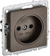 IEK Brite Base тёмная бронза розетка без заземления, со шторками, 10А BR-R13-10-K45 IEK Brite Base тёмная бронза розетка без заземления, со шторками, 10А BR-R13-10-K45