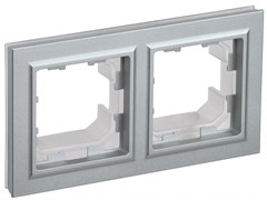 IEK Brite Base алюминий рамка 2 места IP44 BR-M22-44-K47 IEK Brite Base алюминий рамка 2 места IP44 BR-M22-44-K47