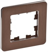 IEK Brite Decor коричневый металлскруглённые углы рамка 1-местная BR-M12-M-21-K30 IEK Brite Decor коричневый металлскруглённые углы рамка 1-местная BR-M12-M-21-K30