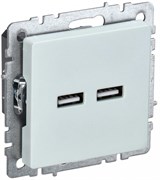 IEK Brite Base жемчуг розетка USB A+A 3,1А BR-U21-D31-K36 IEK Brite Base жемчуг розетка USB A+A 3,1А BR-U21-D31-K36