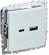 IEK Brite Base жемчуг розетка USB A+C 18Вт BR-U22-018-K36 IEK Brite Base жемчуг розетка USB A+C 18Вт BR-U22-018-K36