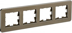IEK Brite Decor латунь металл скруглённые углы рамка 4 места BR-M42-M-01-K49 IEK Brite Decor латунь металл скруглённые углы рамка 4 места BR-M42-M-01-K49
