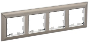 IEK BRITE Рамка 4-мест. РУ-4-Бр хром/никель BR-M42-12-4-K23 IEK BRITE Рамка 4-мест. РУ-4-Бр хром/никель BR-M42-12-4-K23