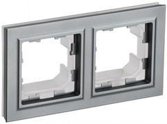 IEK Brite Base сталь рамка 2 места IP44 BR-M22-44-K46 IEK Brite Base сталь рамка 2 места IP44 BR-M22-44-K46