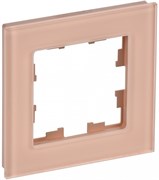 IEK Brite Decor персик матовый стекло рамка 1-местная BR-M12-G-31-K96 IEK Brite Decor персик матовый стекло рамка 1-местная BR-M12-G-31-K96