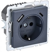 IEK Brite Base маренго розетка с заземлением и шторками, 16А с USB A+C 18Вт BR-R14-16-U22-018-K35 IEK Brite Base маренго розетка с заземлением и шторками, 16А с USB A+C 18Вт BR-R14-16-U22-018-K35