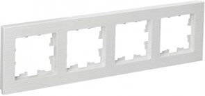 IEK Brite Decor белый рифленый рамка 4 места BR-M42-51-K01 IEK Brite Decor белый рифленый рамка 4 места BR-M42-51-K01