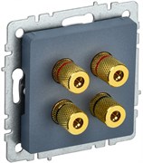 IEK Brite Base маренго аудиорозетка 4-м BR-S40-K35 IEK Brite Base маренго аудиорозетка 4-м BR-S40-K35