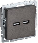IEK Brite Base тёмная бронза розетка USB A+A 3,1А BR-U21-D31-K45 IEK Brite Base тёмная бронза розетка USB A+A 3,1А BR-U21-D31-K45